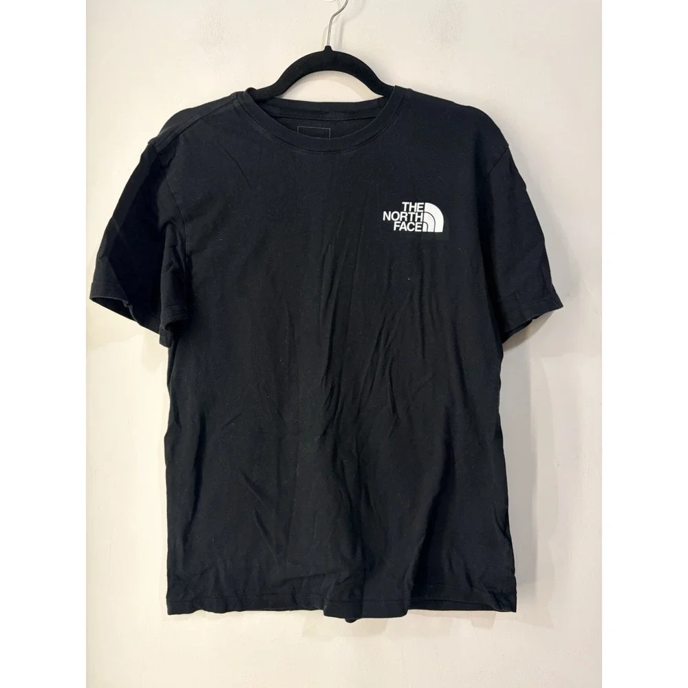 The North Face Men's M Black Graphic T Shirt Never Stop Exploring Logo